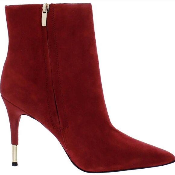 NWOB - NINE WEST ® BOLANA RED SUEDE ANKLE BOOTIES - SIZE 12 - Picture 5 of 5